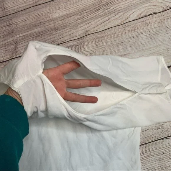 Jam’s World Vintage White Blouse with Open Shoulders Size Large - Picture 6 of 9